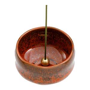 Cuenco de Incienso Japonés Tradicional con Quemador de Latón - Naranja 195g - Product Image 1