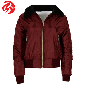 Nouvelles dames polaire fourrure col rabattu doublé Bomber veste d'hiver meilleures ventes femmes porter Bomber veste - Product Image 3