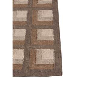Classic Beige <b>Brown</b> <b>Wool</b> Rugs Geometric Handmade Flat Weaves for Bedroom Hallway Rectangle 4m Rectangular ADWL-13024 Rug - Product Image 4