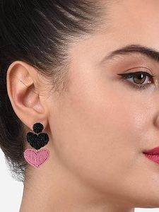 Handmade Beaded <b>Drop</b> <b>Earrings</b> for Women Stylish Custom Embroidered <b>Fashion</b> Jewelry Gift - Product Image 3