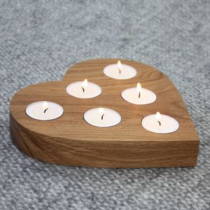 Portavelas de madera de diseño creativo Vajilla decorativa y portavelas decorativo para el hogar y la boda con producto a la venta - Product Image 1