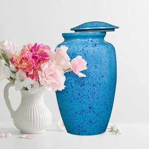 Urne en étain pour cendres humaines Urne de crémation pour cendres adultes-Urnes de crémation pour cendres humaines en métal peint à la main Enterrement et funérailles - Product Image 3