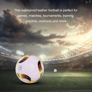 Balón de fútbol profesional para fútbol de interior y exterior PU de cuero grueso tamaño 5 resistente al desgaste Logotipo de estilo a prueba de explosiones - Product Image 5