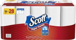Toallas de papel desechables absorbentes Scott de 3 capas, rollos de 2 megas = 56 rollos regulares (102 hojas/rollo), 15 unidades (paquete - Product Image 6