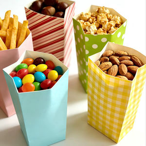 Boîtes d'emballage en papier résistant à la graisse pour popcorn jetable de taille personnalisable, en gros, Albatross Battery GmbH - Product Image 1