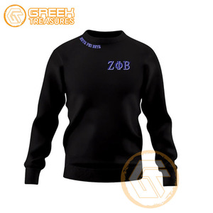 เสื้อสเวตเชิ้ตคอกลมปักลาย Zeta Phi Beta สำหรับผู้หญิง ผลิตตามสั่งขายส่ง ผ้าฝ้ายฟลีซ ระบายอากาศได้ดี - Product Image 4