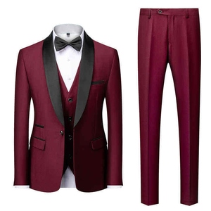 Costume de mariage formel trois pièces élégant et classique, sur mesure, style italien, coupe ajustée, double boutonnage, fermeture éclair, homme, premium - Product Image 2