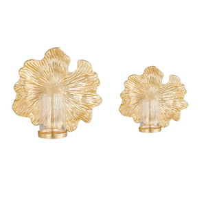 Antique Gold Aluminium Votive Stand Leaf Shape Tree Petal Design Tabletop Decorative <b>Salad</b> <b>Tools</b> Metal Casting Finished Antique - Product Image 2