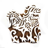 Timbre en bois sculpté à la main indien