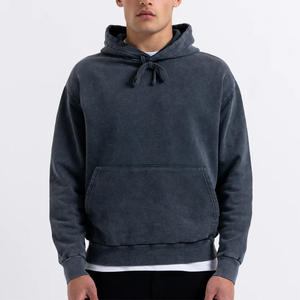 Sudadera con capucha fabrica alta calidad 100% algodón peso pesado transpirable en blanco de gran tamaño pulóver sudaderas con capucha logotipo personalizado Color hombres - Product Image 6