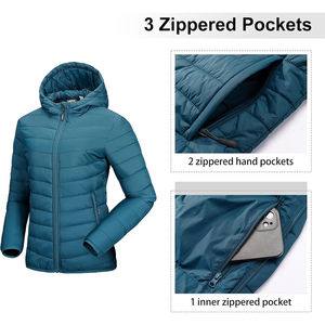 Mens winter thick puffer <b>jacket</b> quilted <b>padded</b> down coat <b>hooded</b> warm waterproof windproof outdoor fashion casual <b>jacket</b> - Product Image 3