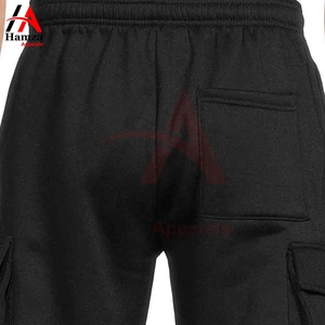 Custom Logo Solid Eco-Friendly <b>Mens</b> Street Wear Casual <b>Long</b> Drawstring Cotton Fleece <b>Shorts</b> by Hamza Apparels - Product Image 6