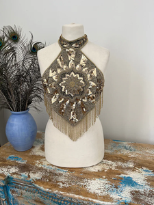 Robes de Soirée Élégantes et Luxueuses avec Haut en Poly-Mesh Perlé, Logo Frontal, Pompons et Perles Scintillantes – ODM pour un Style Raffiné - Product Image 5