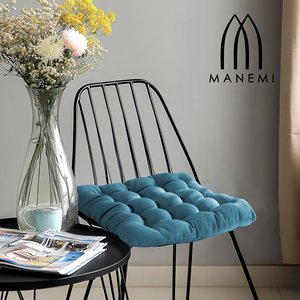Cojines Decorativos de Bambú Acolchados Antideslizantes de 40x40x5cm para Silla, Sofá, Comedor - Juego de Cojines para Asiento con Soporte Lumbar Extraíble - Product Image 2