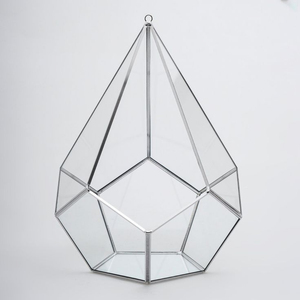 Terrario de vidrio de lujo o jarrones de vidrio de forma geométrica para plantas en tamaños y diseños personalizados para la decoración de la sala de estar - Product Image 2