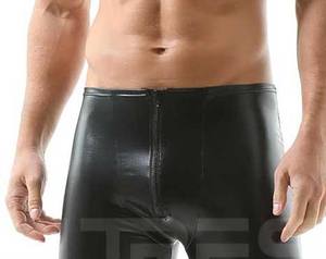 Pantalons pour hommes Pantalons droits incurvés rayés et extensibles en cuir de motard Pantalons de motard de haute qualité en cuir pour hommes - Product Image 5