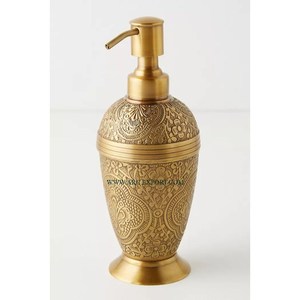 Distributeur de savon liquide de grande taille en métal noir et or de conception attrayante pour les fournitures d'accessoires de cuisine et de salle de bain - Product Image 5