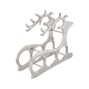2025 cerf Design supports de stockage de vin couleur argent cuisine table 3 porte-bouteilles de vin utilisation pour la fête et le Bar - Product Image 1