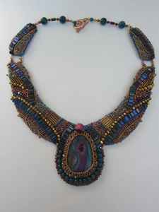 Collar de Moda con Cuentas de Vidrio y Bordado para Mujer, Estilo Moderno, Ideal para Regalos de Boda y Fiestas - Product Image 4