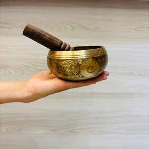 Traditional Tibetan <b>Bronze</b> Sound Bowl <b>Gift</b> Set with Carry Case Mindfulness Accessory Metal Craft - Product Image 4