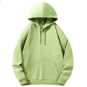 Sudaderas con capucha en blanco con estampado de hojaldre bordado personalizado para hombres 100% algodón esencial de invierno con cuello con capucha polar 300g ecológico - Product Image 3