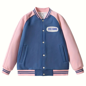 Chaqueta ligera y transpirable con forro de nailon para mujer, nuevo estilo, cuello levantado, diseño impreso, ropa informal de béisbol universitario - Product Image 1