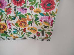 Nouveau coton Floral réversible femmes polaire veste main bloc matelassé hiver manteau bouton poche automne imprimer veste courte - Product Image 3