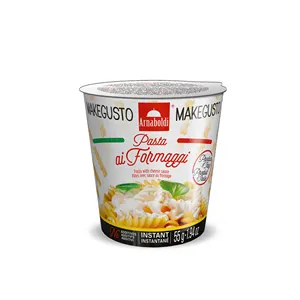 Made In Italy Top Quality Italian Instant Pasta Cup FORMAGGI 55g Durum Wheat Pasta Fusilli With Cheeses Powder Sauce