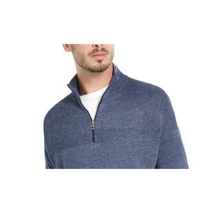 Maglione Vintage Impermeabile da Uomo con Zip a un Quarto, Morbido al Tatto, Blu, Taglia Piccola - Product Image 2