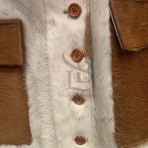 Veste en cuir de vachette véritable personnalisée de haute qualité pour hommes Meilleure vente Veste en cuir de vachette décontracté de couleur unie pour hommes - Product Image 6