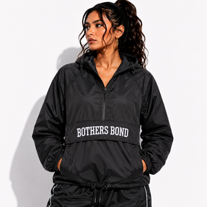 เสื้อแจ็คเก็ตมีฮู้ดสำหรับผู้หญิง ยี่ห้อ Bothers Bond แบบ Color Block ป้องกันลม น้ำหนักเบา เหมาะสำหรับใส่ลำลองในฤดูใบไม้ร่วง - Product Image 4