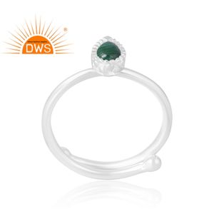 Dernière vente en argent Sterling 925 malachite naturelle bague en pierres précieuses bijoux personnalisés pour les femmes cadeau pour elle - Product Image 1