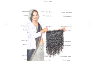Cabello humano real de templo indio, cabello natural ondulado de doble trama sin procesar, cabello procesado a máquina disponible para la venta - Product Image 6