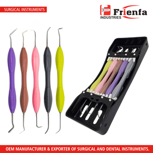 Kit de Instrumentos de Relleno Dental de Composite con Mango de Silicona y Soporte para Casete, 5 Piezas, Herramientas de Restauración de Composite - Product Image 2