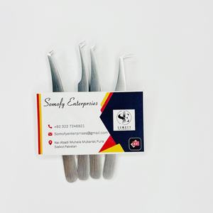 Pince à épiler japonaise en acier inoxydable mat de 10 mm pour extensions de cils, à dents dentelées et lisses, avec logo personnalisé, précision optimale – Meilleures ventes - Product Image 2