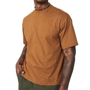 เสื้อยืดกราฟิกสำหรับผู้ชายเสื้อยืดผ้าฝ้ายทรงหลวมน้ำหนักมากเสื้อ100% ล้วนออกแบบโลโก้ได้ตามต้องการ - Product Image 3