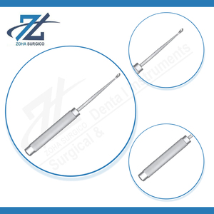 Curette osseuse droite 210 mm de longueur, 2 mm de largeur, en acier inoxydable, ensemble d'instruments chirurgicaux manuels, certifié CE, fabricant Pakistan - Product Image 4