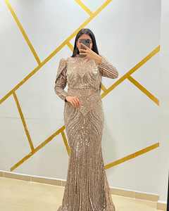 Vestido de novia de satén de seda 100% de diseñador turco con estampado Floral elegante transpirable cintura Natural hasta el suelo para Digital - Product Image 2