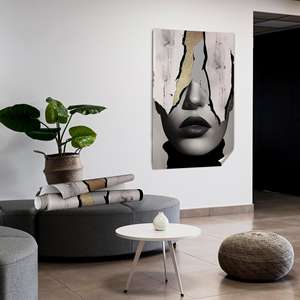 Impresión en Lienzo de Mujer Abstracta Moderna: Decoración de Pared Elegante, Lienzo Enrollado de 1 Pieza - Product Image 1