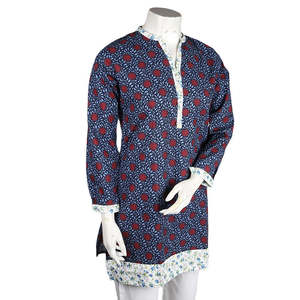 Kurti de Algodón para Mujer - Azul Marino - Azul Marino/Azul - Product Image 1
