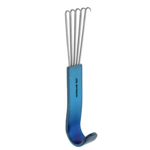 Retracteur à griffes d'ours Anderson, instrument chirurgical revêtu de bleu avec plusieurs pointes aiguisées, acier inoxydable de haute qualité - Product Image 1