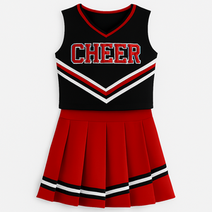 Vêtements de sport de haute qualité 100% polyester pour femmes adultes, uniformes de cheerleading personnalisés OEM, ensemble de vêtements d'équipe en gros pour - Product Image 6