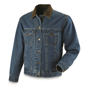 Men's Stand Collar Lined Denim Jacket Breathable <b>Plus</b> <b>Size</b> <b>Top</b> with Highest Quality Coating for Winter 2026 - Product Image 4