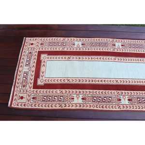 Vintage 2.5x9.3 ft Rug, Turkish Rug, <b>Red</b> Plants & trees <b>Wool</b> Rug - Product Image 4