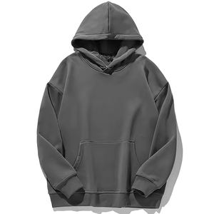 400g algodón más polar grueso hombres Sudadera con capucha Unisex suelta Color sólido sudaderas con capucha - Product Image 1