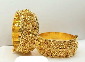 New Arrival Women's 24KT <b>Gold</b> Plated Brass-made Fine <b>Bracelets</b> 2GRM Bangles - Product Image 4
