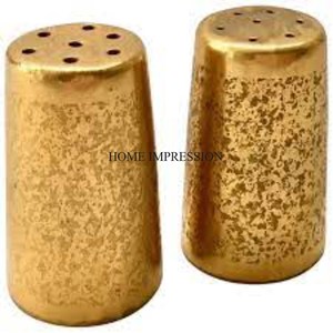 Metal resistente chapado en oro de alta calidad con tapa superior con acabado plateado, juego de molinillo de sal y pimienta de lujo para condimentar alimentos - Product Image 4