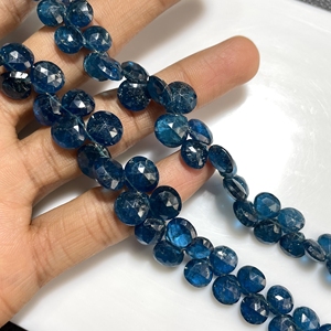 Wholesale Good Quality Neon Apatite Faceted Heart Shape Briolette Beads Natural Stone Beads for Jewelry Making - Product Image 2