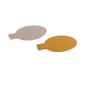Vassoio per Pasticceria Dorato 10x6cm con Linguetta - 100 Pezzi - B2B - Product Image 1