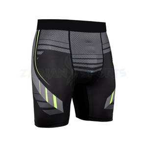 Short de compression de performance XL pour hommes, grande taille, fitness et sport, course à pied, gym, matériau Spandex sans couture, motif solide - Product Image 2